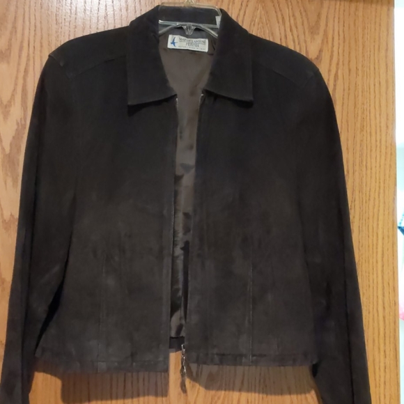 Marsh Landing Jackets & Blazers - VINTAGE, Genuine brown Suede jacket